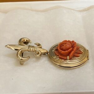 Vintage CORO Double Locket Brooch